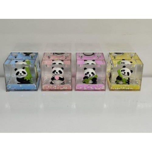 Panda figürlü Sulu batmayan gemi biblo