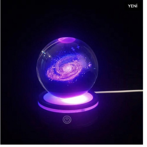 Renk değiştiren dönen cam küre