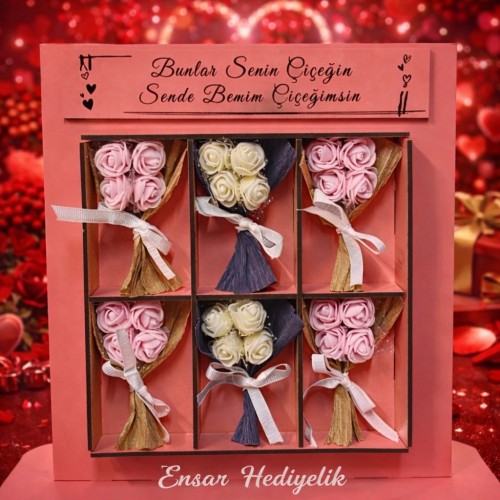 Çoklu gül buketi çerçevesi 