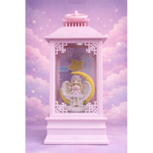 Melek figürlü dekoratif kar küresi 