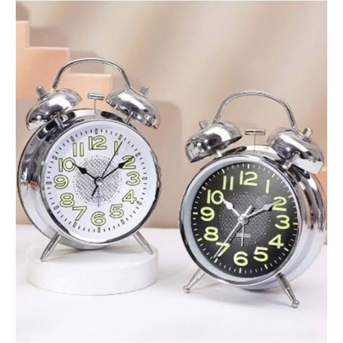 Büyük boy fosforlu metal çalar saat