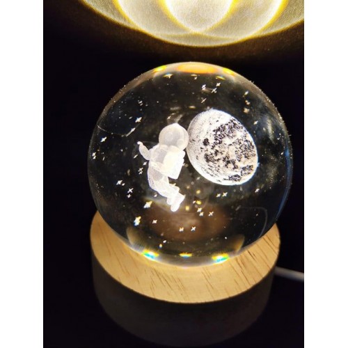 Astronot büyük boy USB’li cam küre