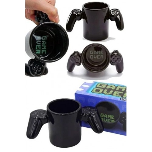Game over oyun konsolu porselen kupa