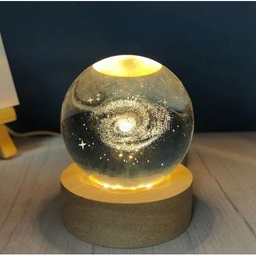 Işıklı Samanyolu 6cm Cam Küre
